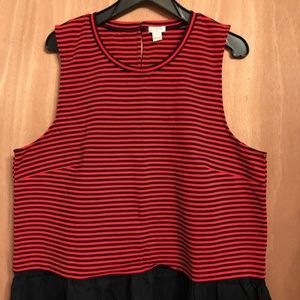 J Crew Tank Top Sleeveless Striped